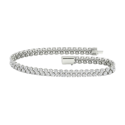 Petite 6-Carat Cluster Diamond Tennis Bracelet