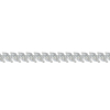 A close-up side view of a 14K white gold bracelet, showing a continuous V-shaped pattern made from marquise diamonds.