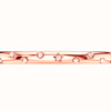 Amorati Diamonds Multi Shape Studded Diamond Bangle in 14K rose gold. The bracelet featuring a row of small star, triangles and other shapes inset with round lab grown diamonds, shown against a plain white background.