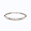 Amorati Diamonds Multi Shape Studded Diamond Bangle in 14K white gold. This bracelet with small round lab grown diamonds set along the front, displayed on a clean white background.