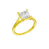 A three-quarter view of the Princess cut diamond engagement ring in 14k white gold with a plain band and solitaire setting