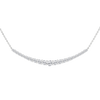 Amorati Diamonds, Petite Graduated Diamond Curve Necklace, 1 total carat, 14K white gold, u-shape close up image.