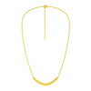 Amorati Diamonds, Petite Graduated Diamond Curve Necklace, 1 total carat, 14K yellow gold, u-shape, back side of necklace.