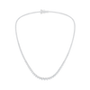 A full view of the 14K white gold diamond tennis necklace (Daily Centerpoint), showcasing the graduating chain.