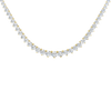 A close-up of the 14K yellow gold graduating diamond necklace (Daily Centerpoint), highlighting the elegant tennis necklace setting.