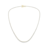 A full view of the 14K yellow gold diamond tennis necklace (Daily Centerpoint), showcasing the graduating chain.