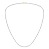 A full top-down view of The Daily Standard 14K yellow gold F VS diamond tennis necklace.