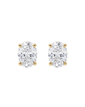Oval Diamond Studs