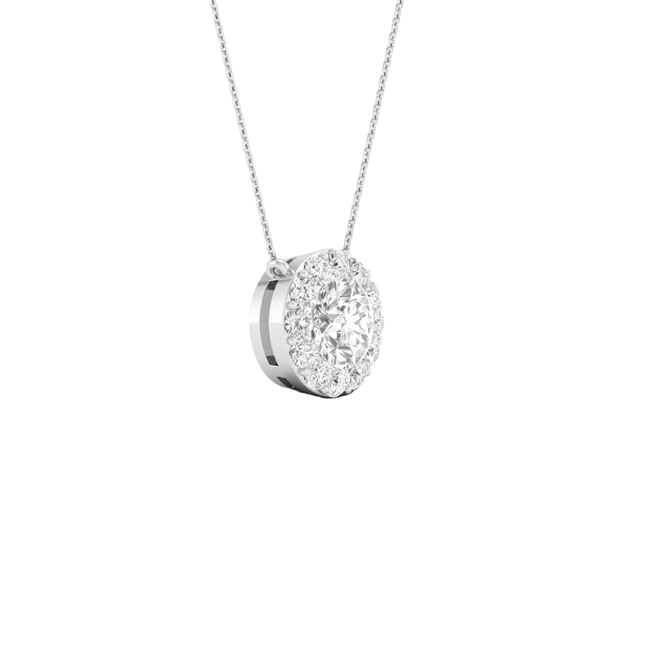 Maximalist Round Solitaire Diamond Pendant