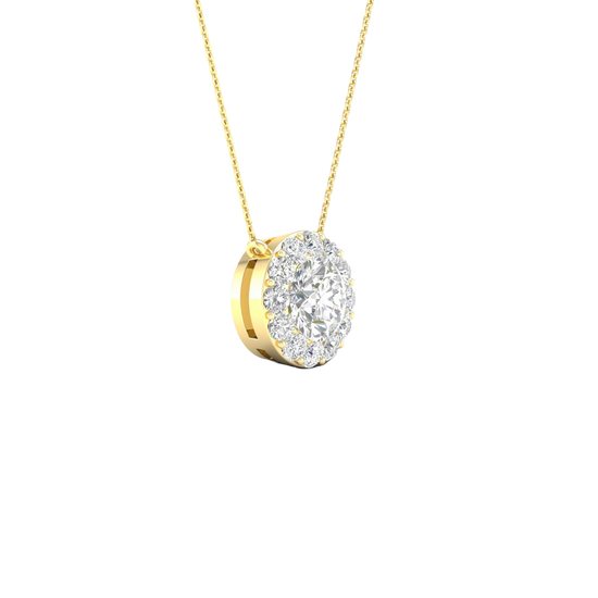 Maximalist Round Solitaire Diamond Pendant