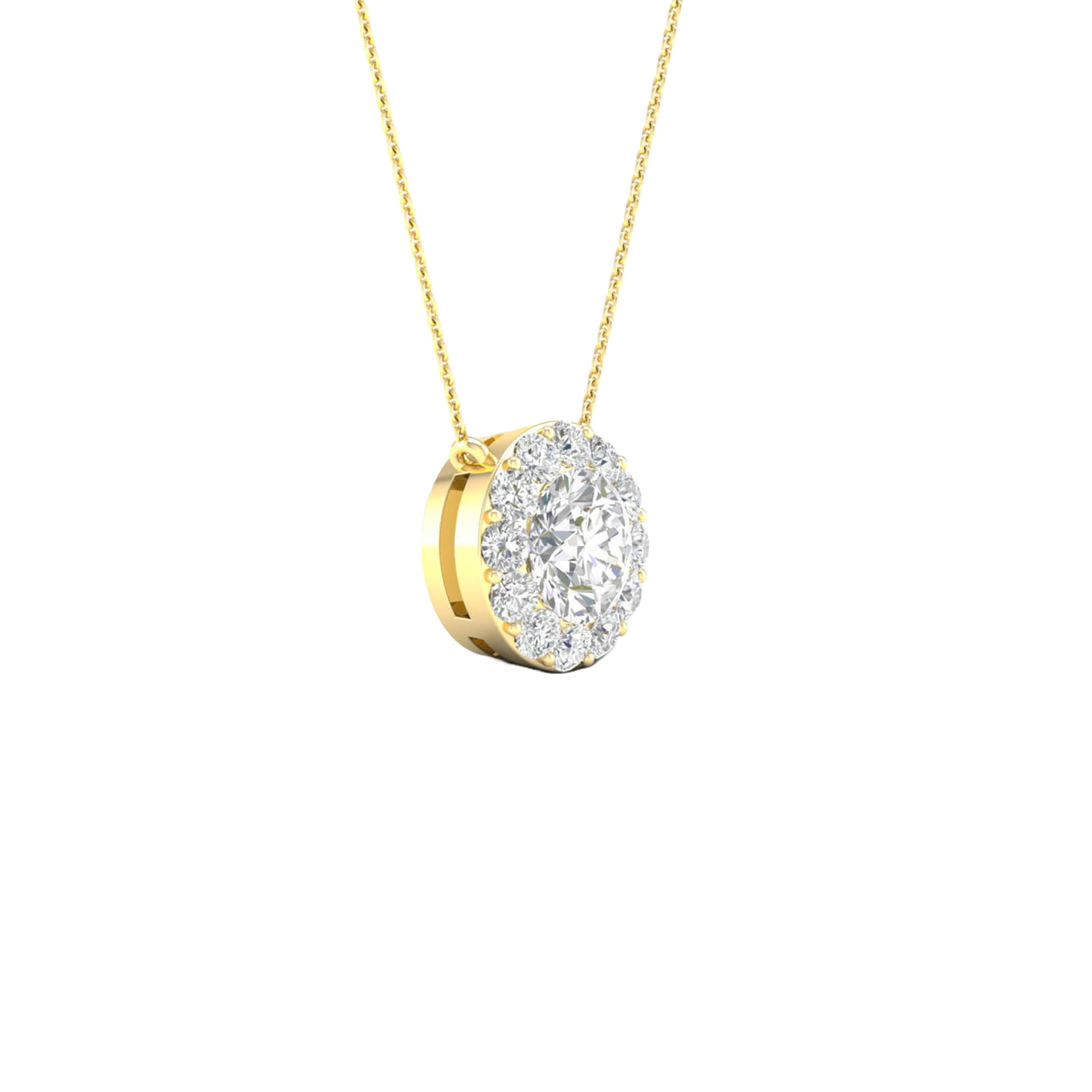 Maximalist Round Solitaire Diamond Pendant