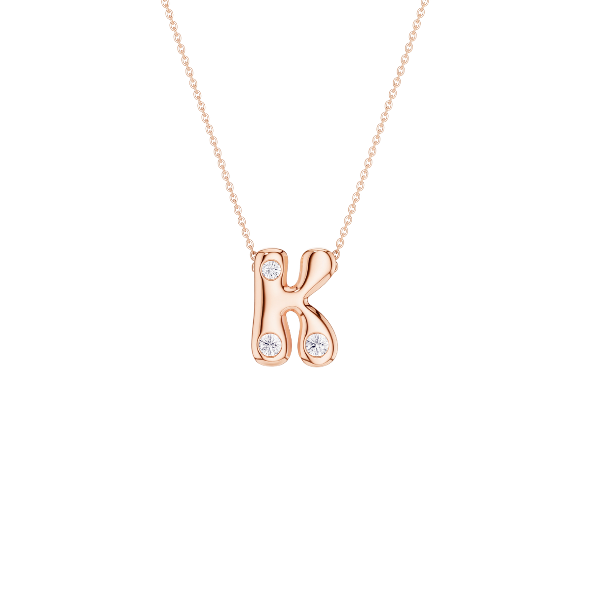 A delicate gold chain necklace with a small flower-shaped pendant featuring a central clear gemstone surrounded by small clear stones, set against a plain white background.
