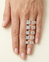 Diamond carat sizes on a hand