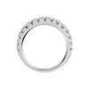 A brilliant 14k white gold 2/3 eternity ring showcasing a shimmering row of premium round-cut lab-grown diamonds.