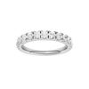 A brilliant 14k white gold 2/3 eternity ring showcasing a shimmering row of premium round-cut lab-grown diamonds.