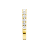 A sophisticated 14k yellow gold wedding band featuring 0.75 total carats of round-cut lab-grown diamonds in a classic 2/3 eternity setting.