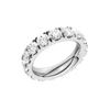 A breathtaking 14k white gold full eternity ring showcasing 4.0 carats of premium round-cut lab-grown diamonds for a seamless ribbon of light.