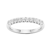 A refined 14k white gold half eternity ring showcasing a shimmering row of premium round-cut lab-grown diamonds.