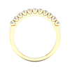 A delicate 14k yellow gold wedding band featuring 0.33 total carats of round-cut lab-grown diamonds in a classic half eternity setting.