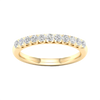 A delicate 14k yellow gold wedding band featuring 0.33 total carats of round-cut lab-grown diamonds in a classic half eternity setting.