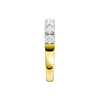 A side-profile view of a 14K yellow gold ring, showing the elevated setting of the diamonds.