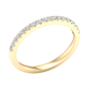 A delicate 14k yellow gold wedding band featuring 0.25 total carats of radiant round-cut lab-grown diamonds in a classic half eternity setting.