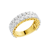 A breathtaking 14k yellow gold full eternity band featuring two rows of shimmering round-cut lab-grown diamonds totaling 3.0 carats.