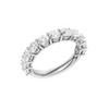 A brilliant 14k white gold 2/3 eternity wedding band showcasing 2.0 carats of premium round-cut lab-grown diamonds.