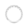 A brilliant 14k white gold anniversary band showcasing a shimmering row of graduated premium round-cut lab-grown diamonds.