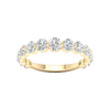 A luxurious 14k yellow gold 2/3 eternity wedding band featuring 1.5 total carats of graduated round-cut lab-grown diamonds.