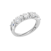 Angled perspective of the Amorati Solid 14K White Gold 3.00 cttw Five-Stone Ring, revealing the full depth and multi-dimensional fire of the hand-selected E-F VS+ round brilliant diamonds. Includes Insured Free Shipping and Milestone Guarantee.