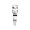 A sleek 14k white gold anniversary band showcasing a continuous row of premium 1.5cttw round-cut diamonds protected by a high-polish bezel frame.