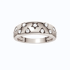 Amorati Diamonds 14K White Gold Multi Shape Star studded ring. Scattered with inset stars, triangles, diamonds, squares with round diamond set inside.