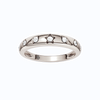 Amorati Diamonds Geometric Studded Diamond Stackable Ring in 14K white gold. This eternity ring features a star, diamond and other shapes stamped into the gold and inset with round-cut lab grown diamonds, shown on a clean white background.