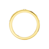 A slim 14k yellow gold stackable ring by Amorati featuring delicate star-shaped insets with shimmering round lab-grown diamonds. Amorati’s signature F O U R T E E N T H Collection.