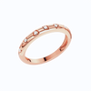 Amorati Diamonds Micro Studded Diamond Ring is a 14K rose gold ring with a continuous channel setting of small round-cut lab grown diamonds, shown on a clean white background.