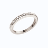 Amorati Diamonds Multi Shape Studded Diamond Stackable Ring in 14K white gold. This eternity ring features a continuous line of small inset shapes with round-cut diamonds, shown on a clean white background. 