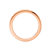 Interior back view of the Fourteenth Collection multi-shape studded diamond stackable ring crafted in rose gold, showcasing a smooth polished band with subtle diamond accents along the outer edge.