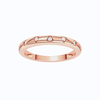 Amorati Diamonds Multi Shape Studded Diamond Stackable Ring in 14K rose gold. This eternity ring features a continuous line of small inset shapes with round-cut diamonds, shown on a clean white background. 