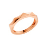 A high-polish 14k rose gold geometric stackable ring by Amorati, featuring a unique multi-angled design. Amorati’s signature F O U R T E E N T H Collection