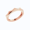 Amorati Diamonds 14K Geometric Stackable Ring in rose gold is a geometric ring dynamic faceted, angular design, shown on a clean white background.