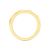 A high-polish 14k yellow gold geometric stackable ring by Amorati, featuring a unique multi-angled design. Amorati’s signature F O U R T E E N T H Collection