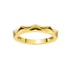 A high-polish 14k yellow gold geometric stackable ring by Amorati, featuring a unique multi-angled design. Amorati’s signature F O U R T E E N T H Collection