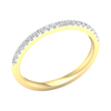 An angled view of a 14K yellow gold ring, showcasing the continuous shimmer of the pavé jewels.