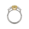 Soleil 4 Carat Elongated Cushion Canary Trilogy Engagement Ring