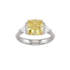 Soleil 4 ctw Cushion Canary Trilogy Engagement Ring