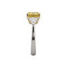 Soleil 4 ctw Cushion Canary Trilogy Engagement Ring