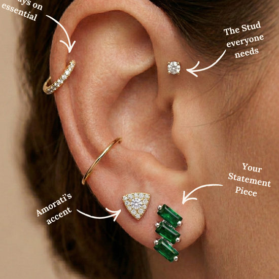 Diamond stud earrings
