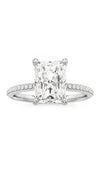 Radiant-cut diamond band