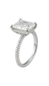 Radiant-cut diamond band